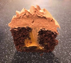 Chocolate caramel cupcake